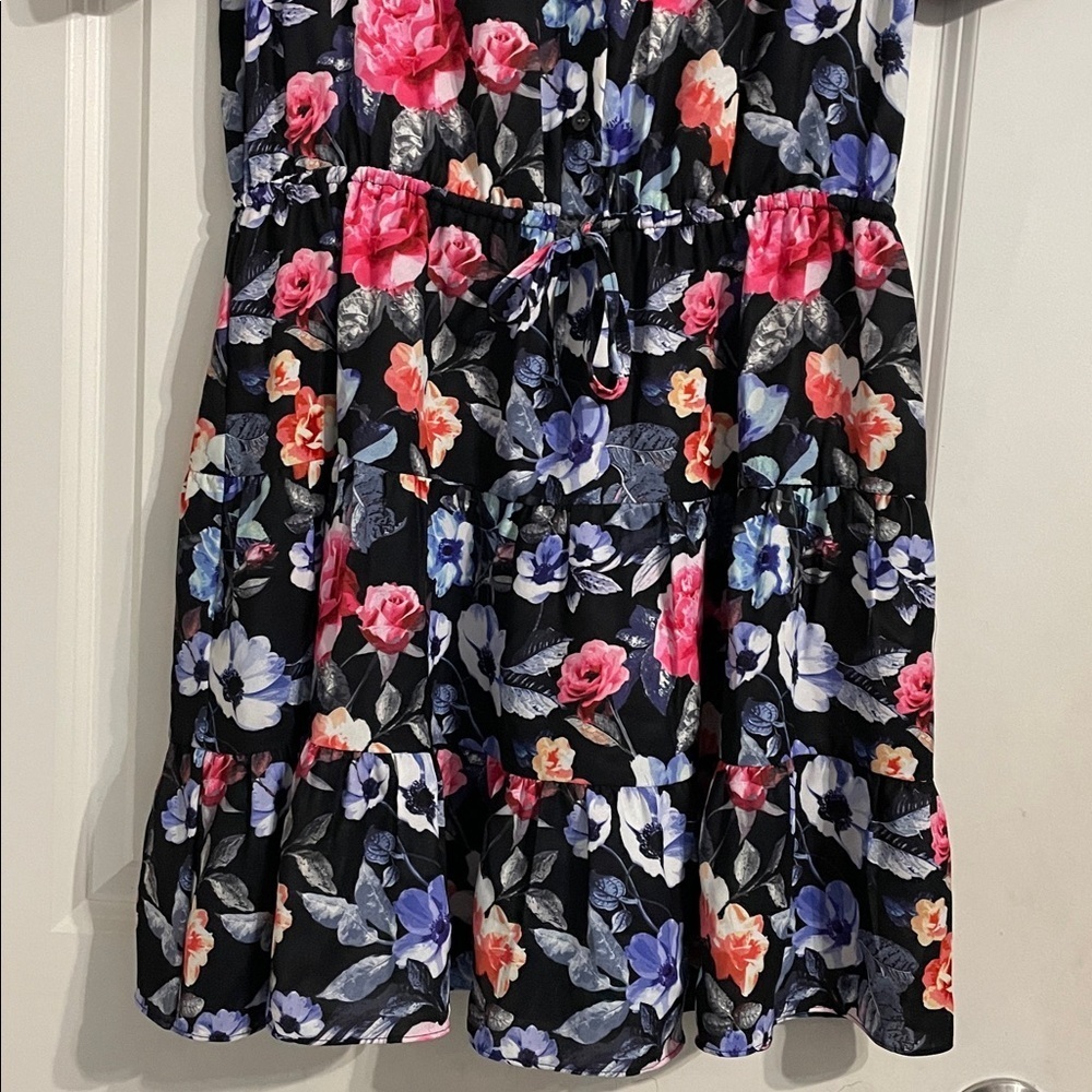 Rebecca Minkoff Womens Aston Floral Print Button Front Party Mini Dress NWT Sz M - Picture 11 of 16